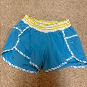 Lululemon Athletica Blue and Yellow Athletic Shorts